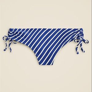 J.Crew Ruched side-tie swim short in stripe